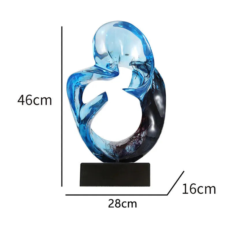 Transparent resin craft ornament in modern simplicity style for home decoration