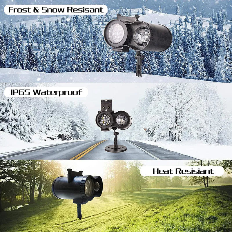 Outdoor double tube animated water pattern LED light with IP65 waterproof rating for garden use