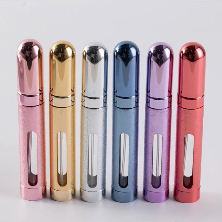 12ml aluminium travel perfume bottle with glass liner in various colours
