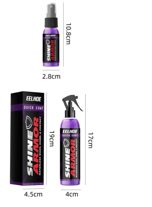 Purple automotive nano coating spray bottle for car paint maintenance