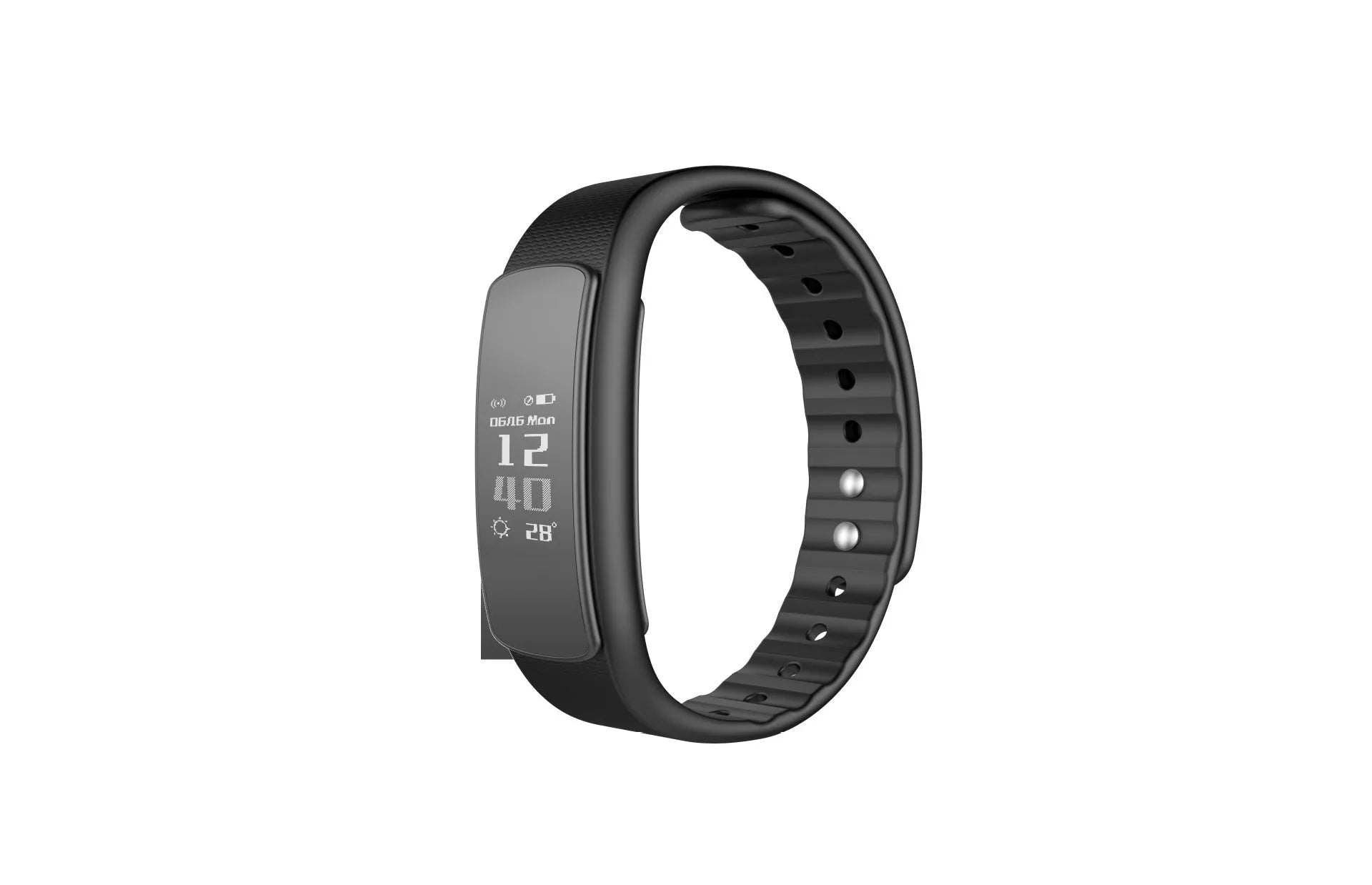 I6 smart sports bracelet with 0.96-inch colour screen and TPU wristband in black or green colours