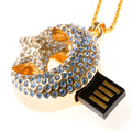 Creative jewellery shaped metal USB flash drive with USB connector