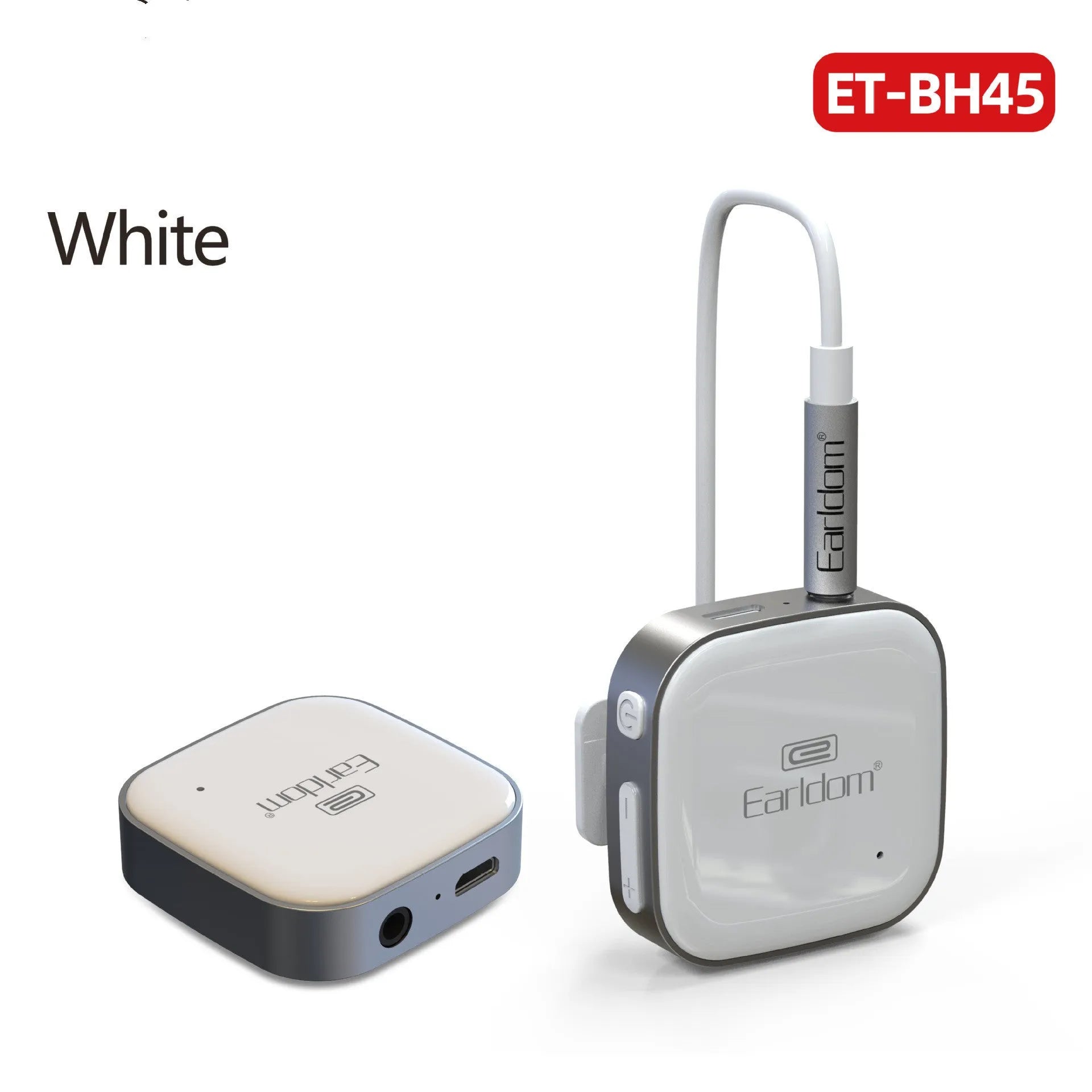 Bluetooth audio receiver for running headphones with Lavalier clip and multiple colour options