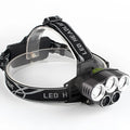 Fixed focus LED head torch with waterproof construction for outdoor camping use
