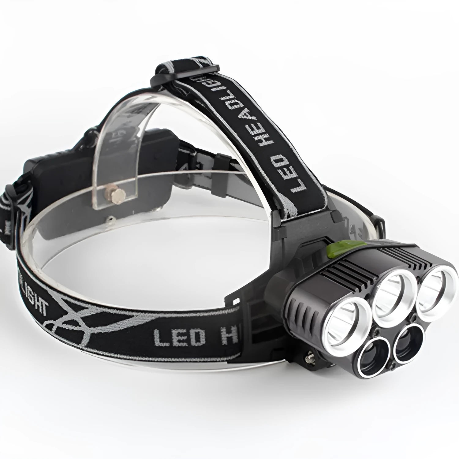 Fixed focus LED head torch with waterproof construction for outdoor camping use