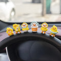 Cute PVC duckling car interior decoration set with six ducks and one sign label