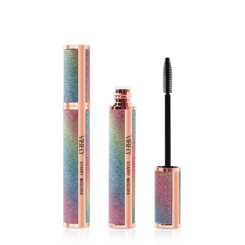 4D waterproof black mascara for long thick curling lashes with smudge-resistant formula