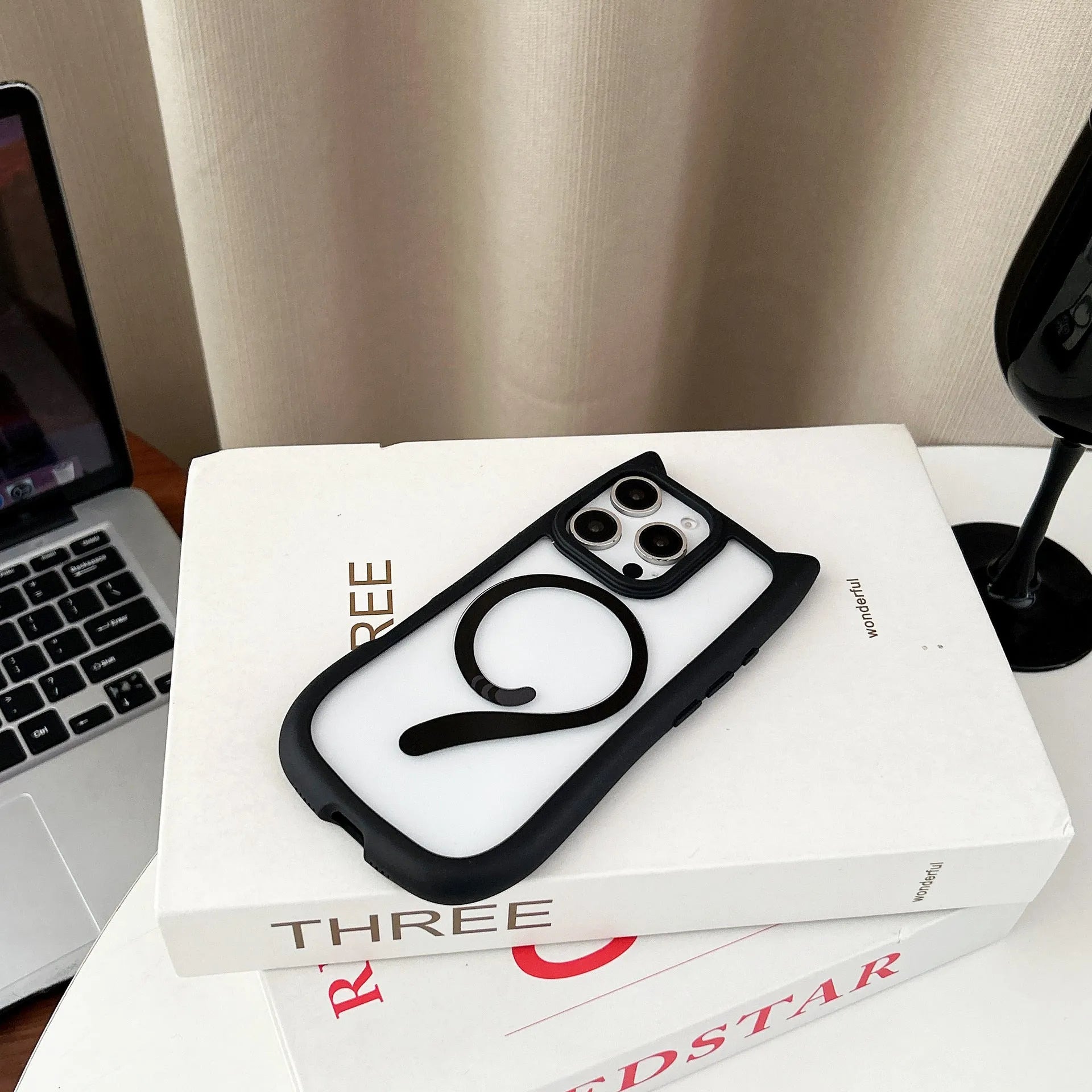 Transparent acrylic TPU phone case for IPhone 17 with two-in-one design and magnetic suction feature
