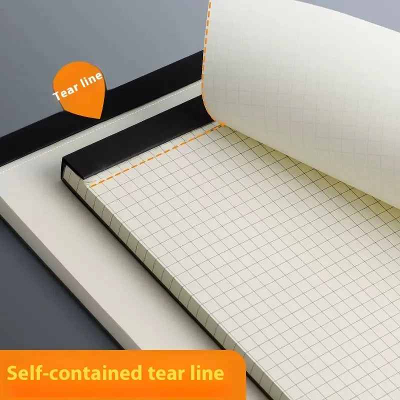 A4 A5 B5 writing pad notebook with tearable pages in blank, grid, and horizontal line styles