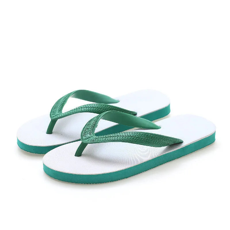 Fish label rubber beach flip-flops with non-slip deodorant soles in multiple colour options
