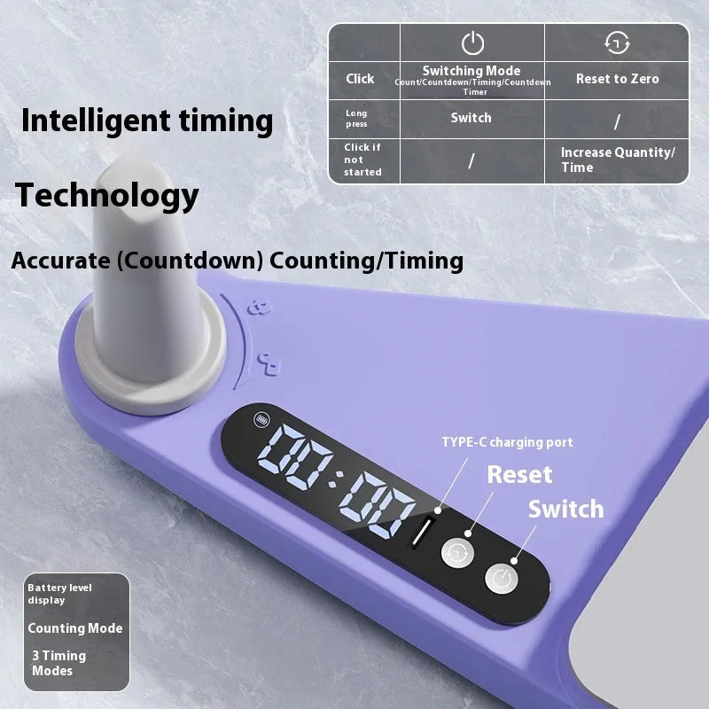 Multifunctional split supine board ski machine in twilight purple colour showing 85cm length