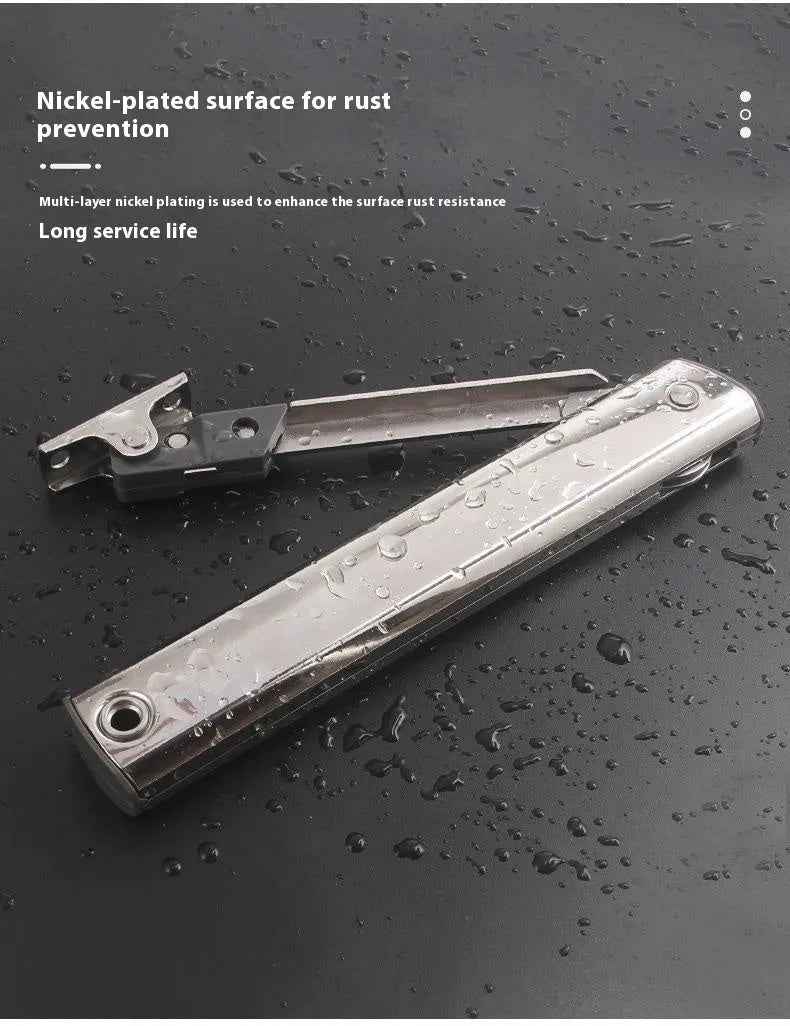 Cold rolled steel tatami cabinet support rod with spring jackstay mechanism in stainless steel finish