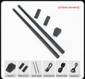 Black somatosensory air drum kit with wireless drumsticks and LED lighting effects