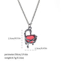 Women's zinc alloy Halloween necklace showing spider, bat, and skull wing pendant designs on a regular chain.