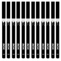 12 white and black retractable eyeliner pencils with sharpener for waterproof makeup application
