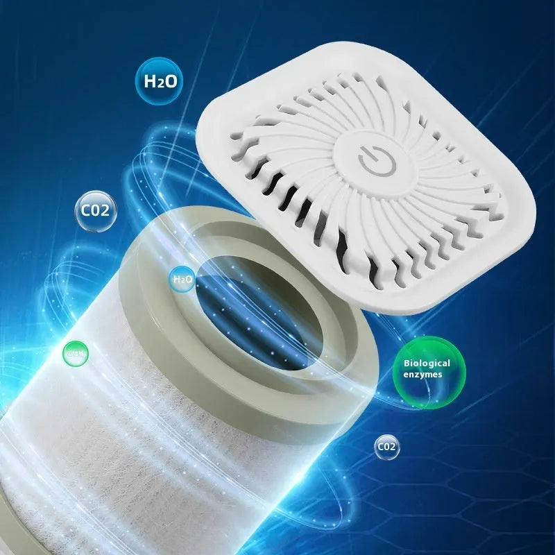Mini USB car and home air purifier in white or black colour for spaces under 10 square metres
