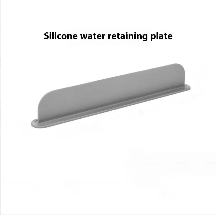 Silicone kitchen sink water blocking plate in choice of black, blue, or grey colour