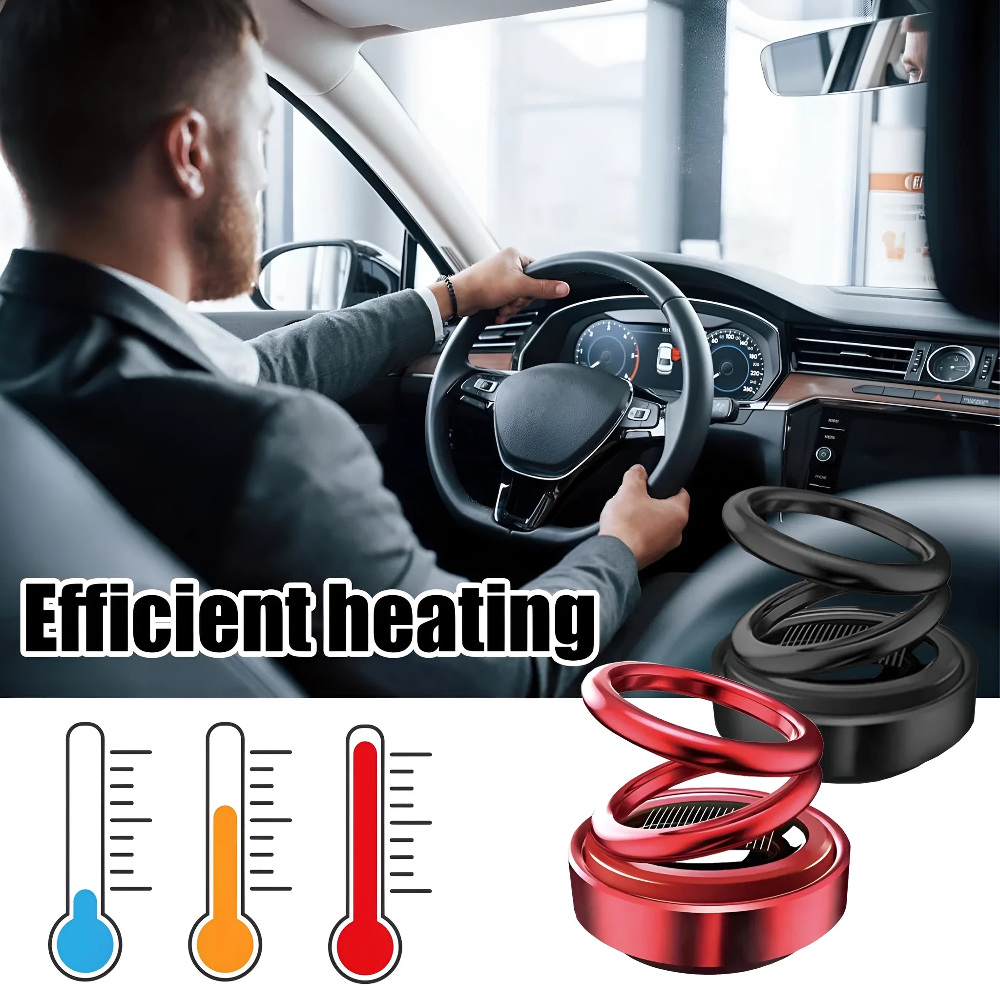 Portable miniature vibration radiator for car heat dissipation and fragrance distribution