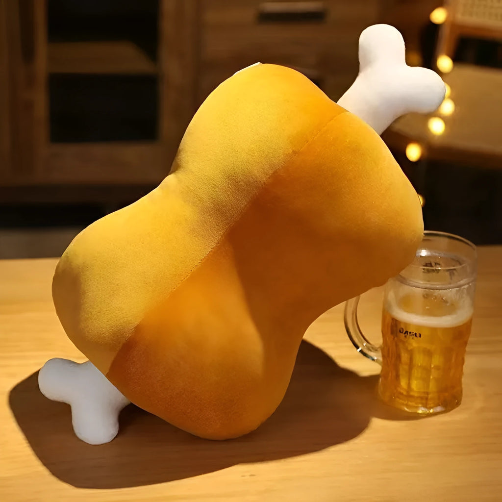Creative meat bones plush toy in big stick meat bones colour on a sofa