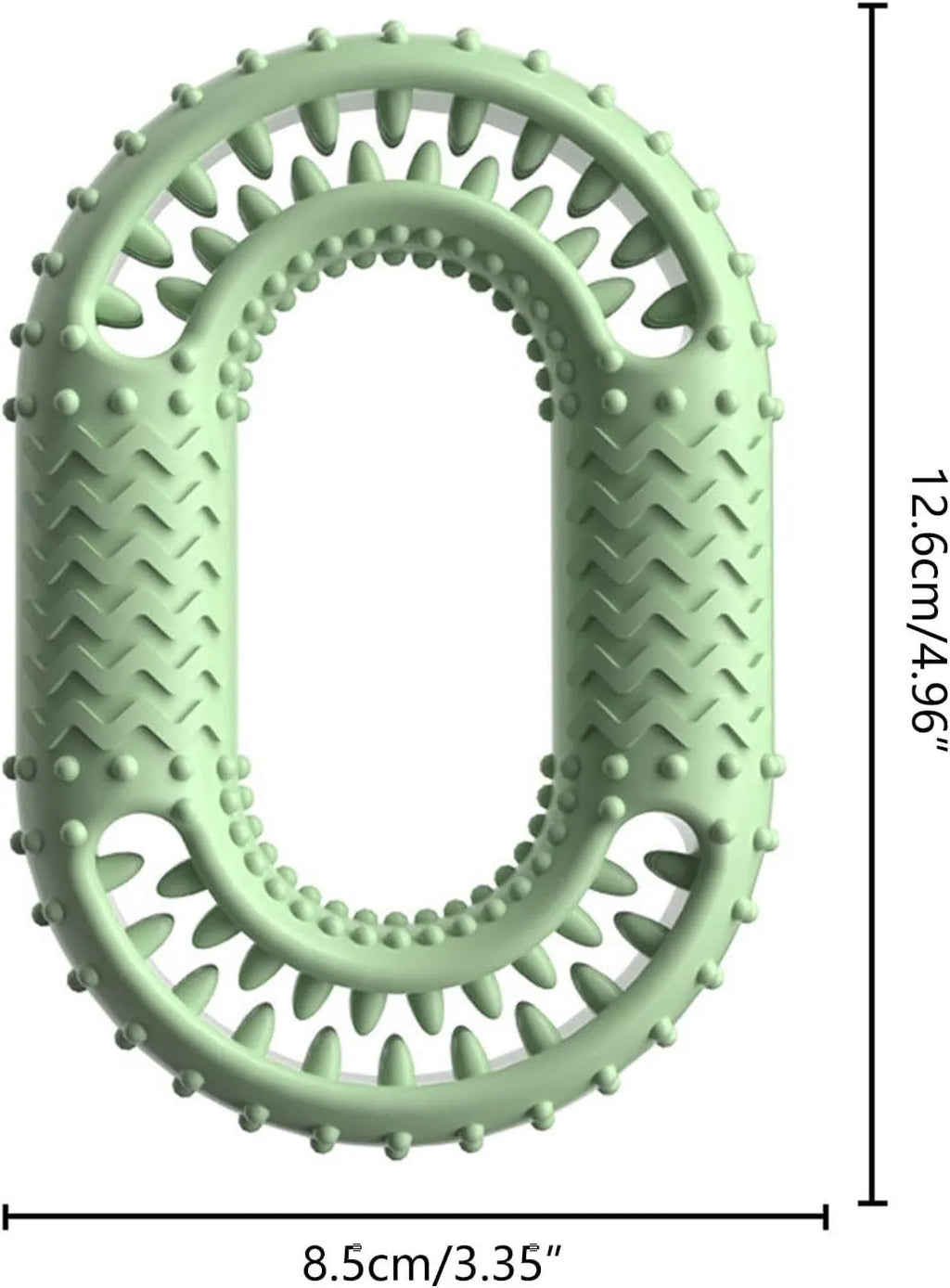 Blue heavy duty O-ring shaped dog chew toy for aggressive chewers and dental care.