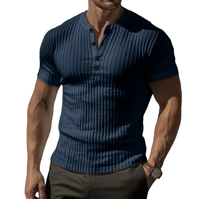 Slim-fit muscle sports t-shirt in polyester available in five colours with extended sizing