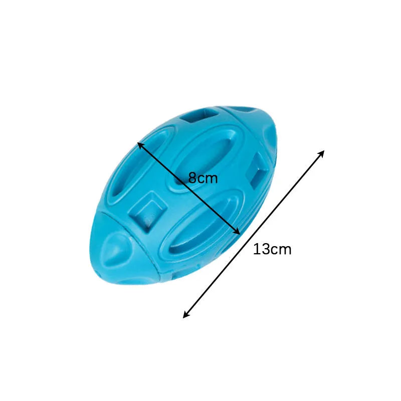 Blue green orange natural rubber squeaky dog chew toy for large breed dogs