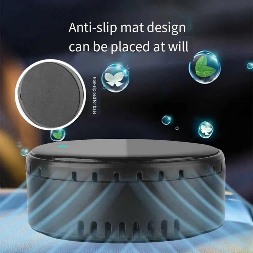 Solar car air humidifier installed at vehicle air conditioning outlet