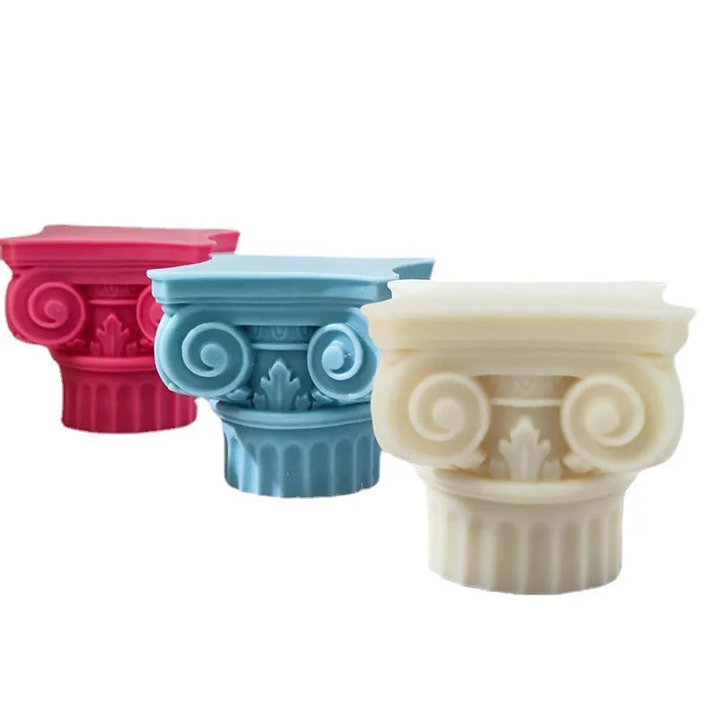 27cm long Roman pillar silicone mould for candle making and crafts