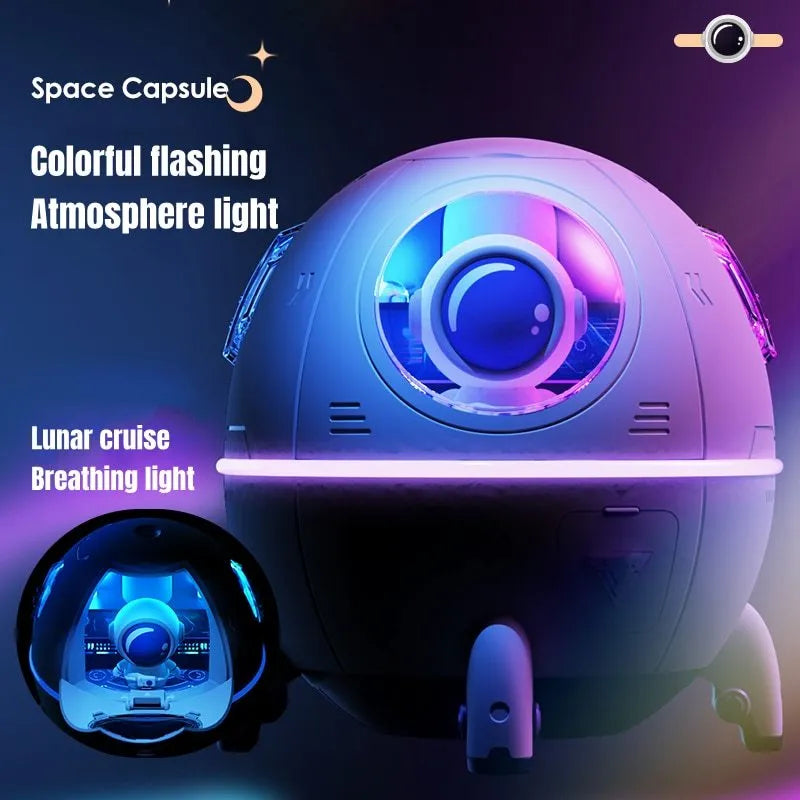 Astronaut space capsule USB desktop humidifier with colourful LED lights and 220ML water tank