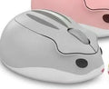 Hamster 109E wireless mute mouse in yellow pink and gray colors with Bluetooth connectivity