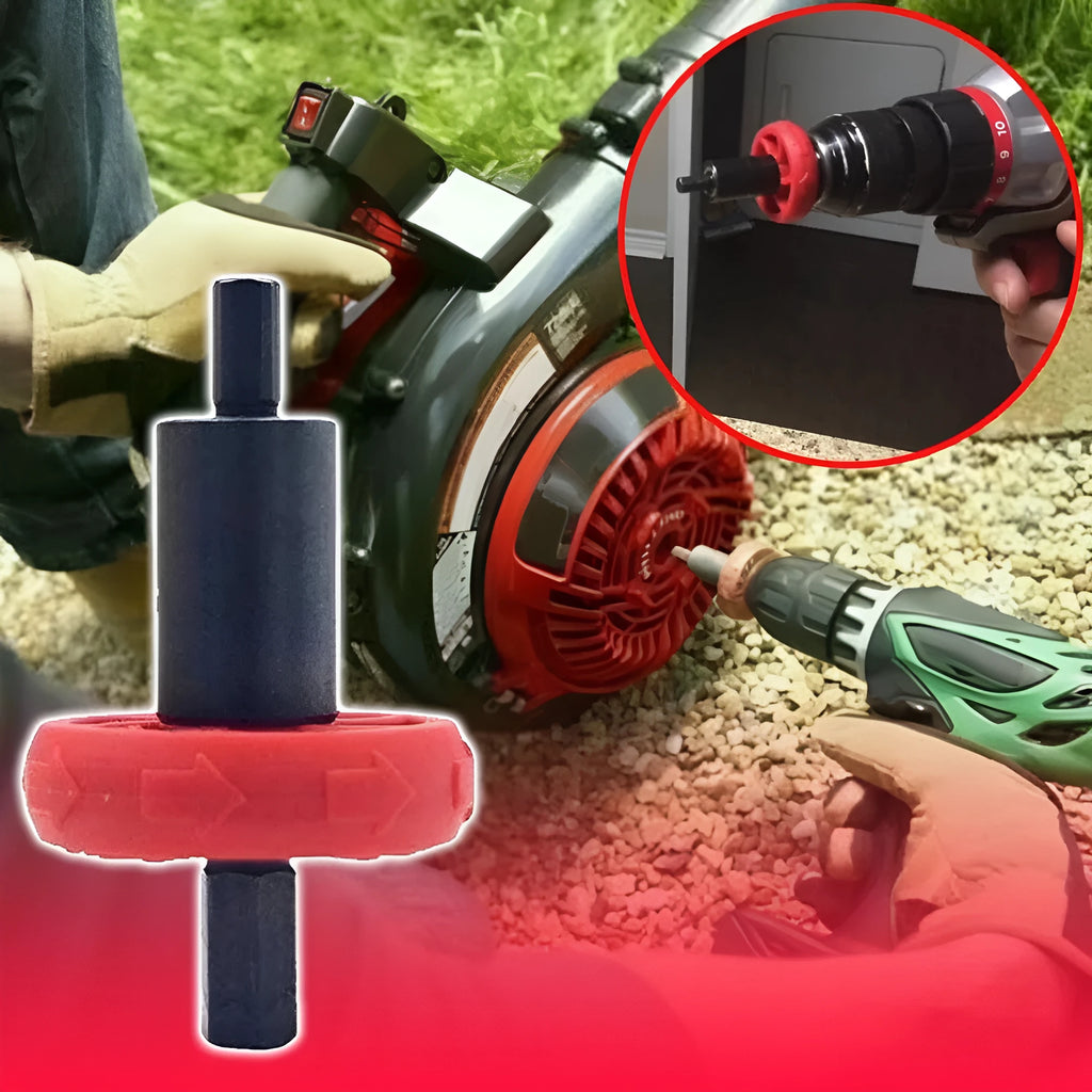 Red rubber alloy motor starter electric start adapter for power drills