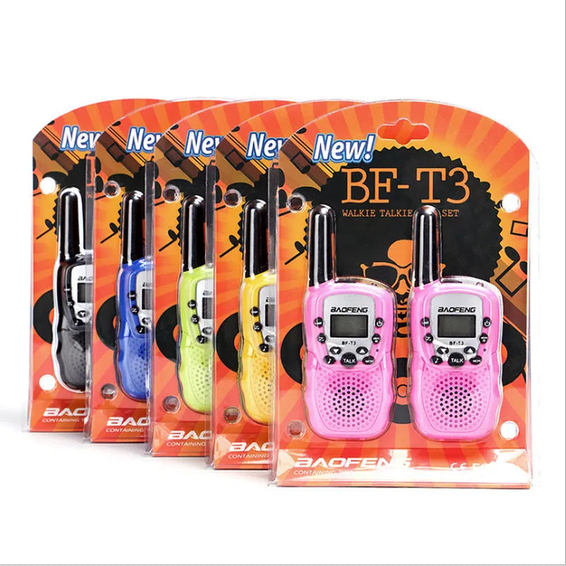 Children's walkie talkie handheld radio in multiple colour options showing 22-channel selector