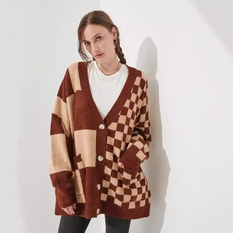 Women's loose slim fit cardigan in polyester spandex fabric available in six colours