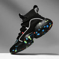 Men's camouflage vulcanize sneakers with mesh upper and rubber sole in striped pattern