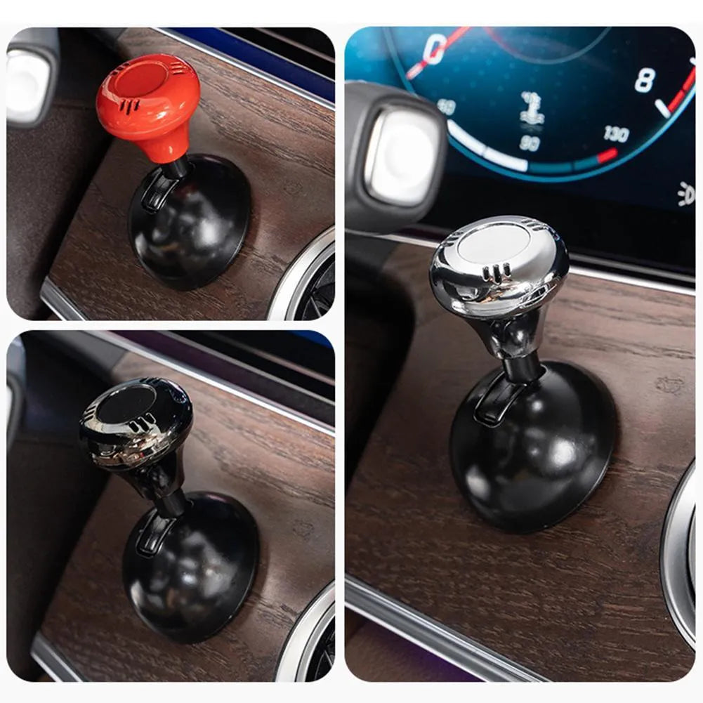 Car one-click start rocker joystick in plastic and alloy with four colour options for engine start-stop button replacement