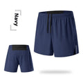 Men's loose fit off-road running shorts in black, shown for marathon and cross-country running
