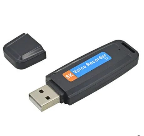 SK-001 creative card design USB flash drive in black or white with voice function