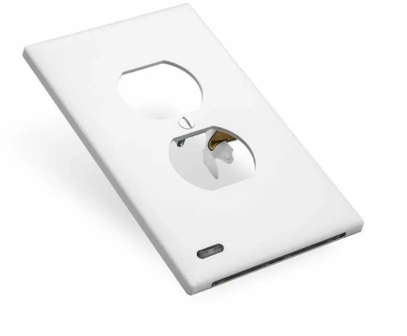 White automatic sensor LED night light plugged into a wall socket.