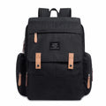 Land Mommy MPB86 grey diaper backpack with changing mat, showing main compartment and straps.