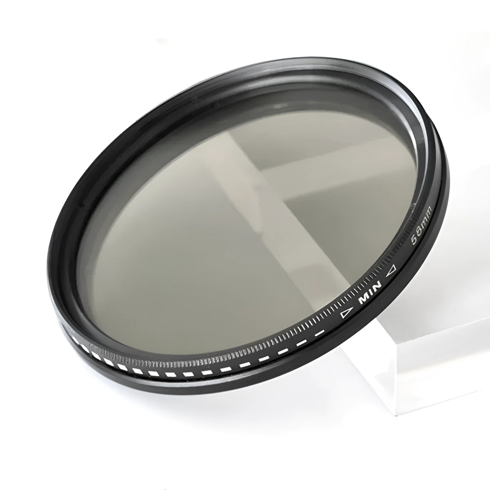 Adjustable multi-diameter camera ND filter kit with four grayscale filters for neutral density photography