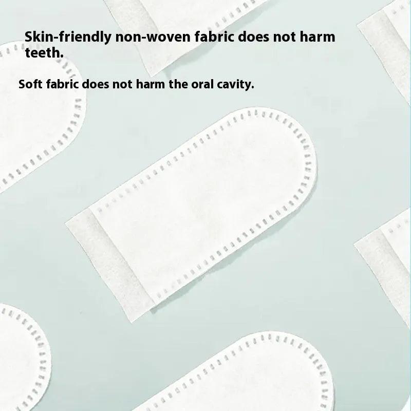 50-piece pack of non-woven pet dental cleaning finger stalls for cat and dog oral hygiene