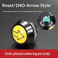 12mm red wave spherical handle self-resetting button with waterproof housing and silver-plated contacts
