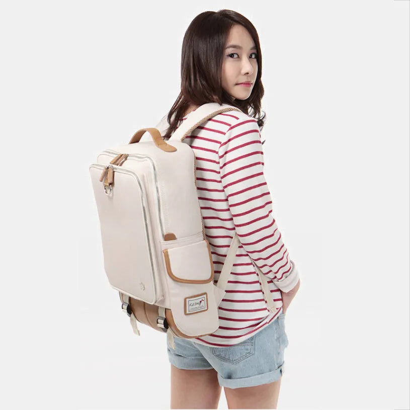 Large Oxford cloth backpack for men in multiple colours, showing dimensions of 30cm wide by 46cm high.