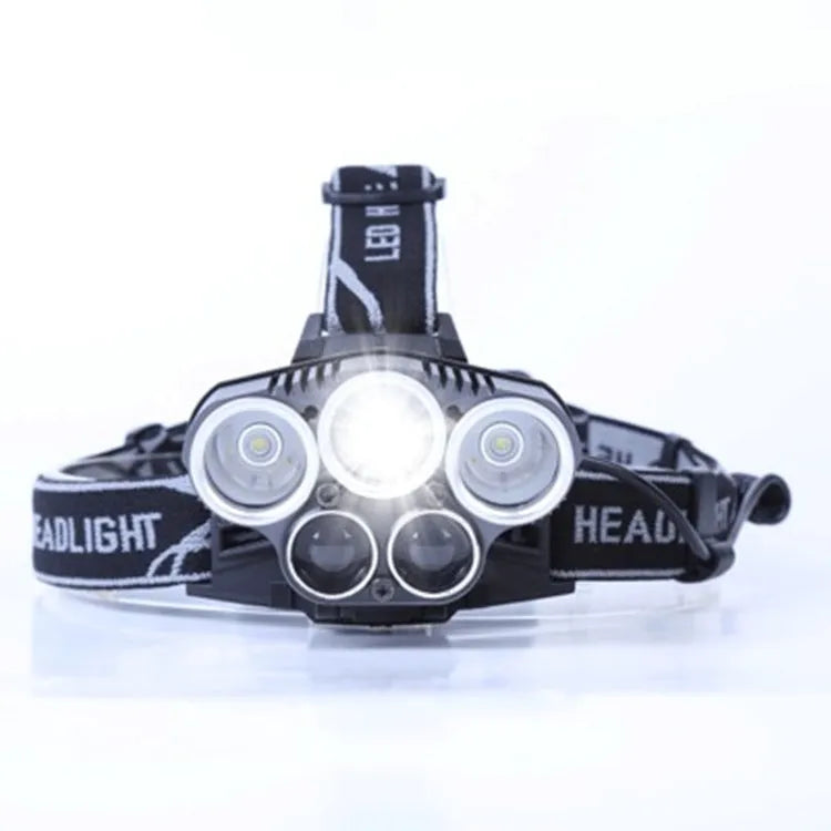 Fixed focus LED head torch with waterproof construction for outdoor camping use