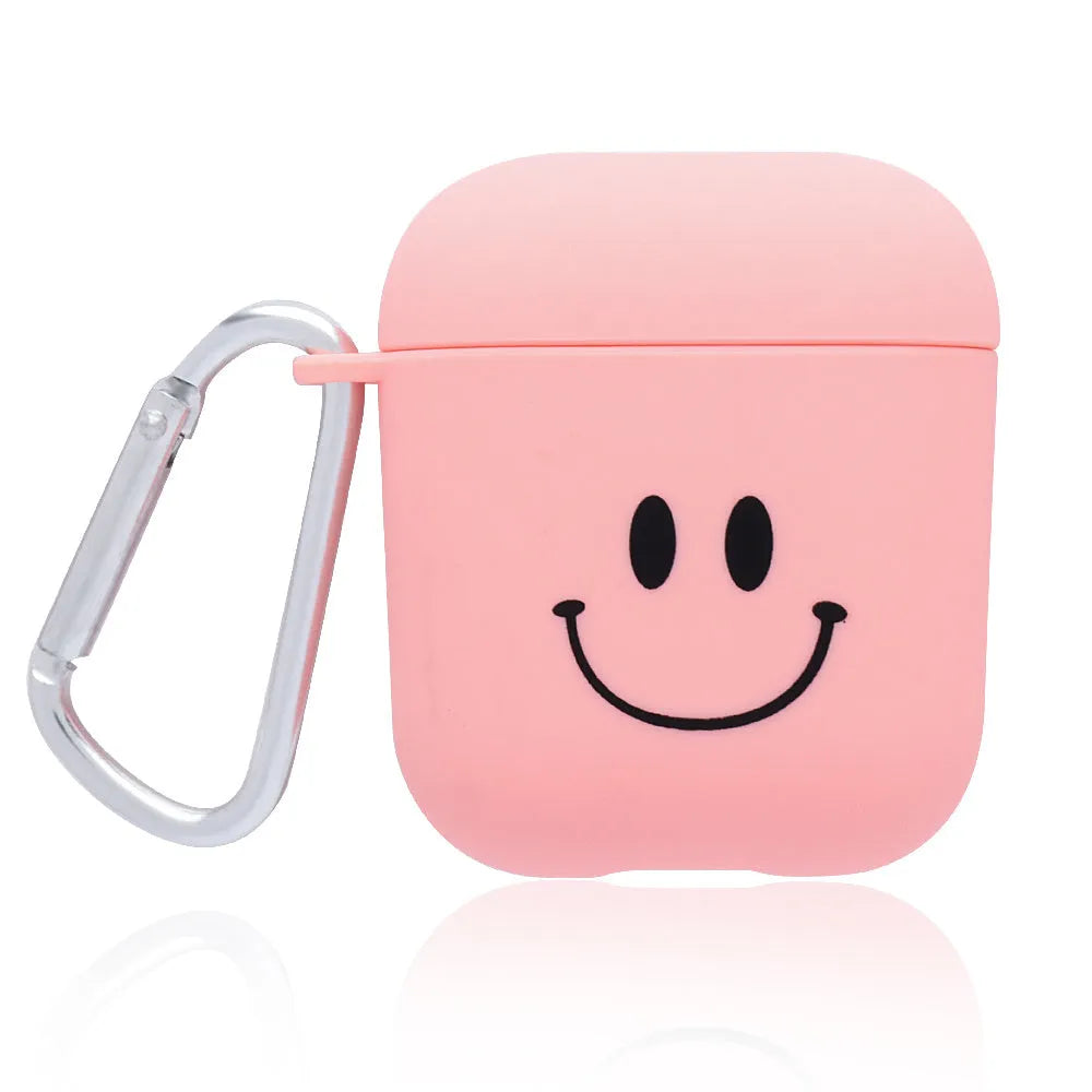 PC smartphone back cover for Apple iPhone AirPods cases in Black or Pink with decorative patterns