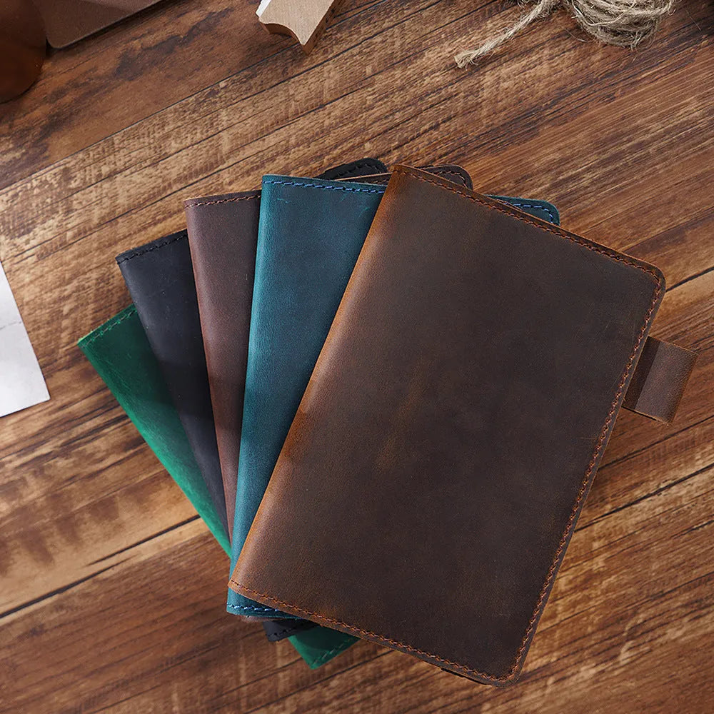 Handmade kraft notebook with 9x14cm wood-free paper pages in six colour options