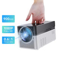 Ultra-short focus 1080p projector with 900 ANSI lumens black plastic body