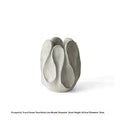 Irregular ceramic vase in magnesium clay finish with high and low style options for flower arrangements