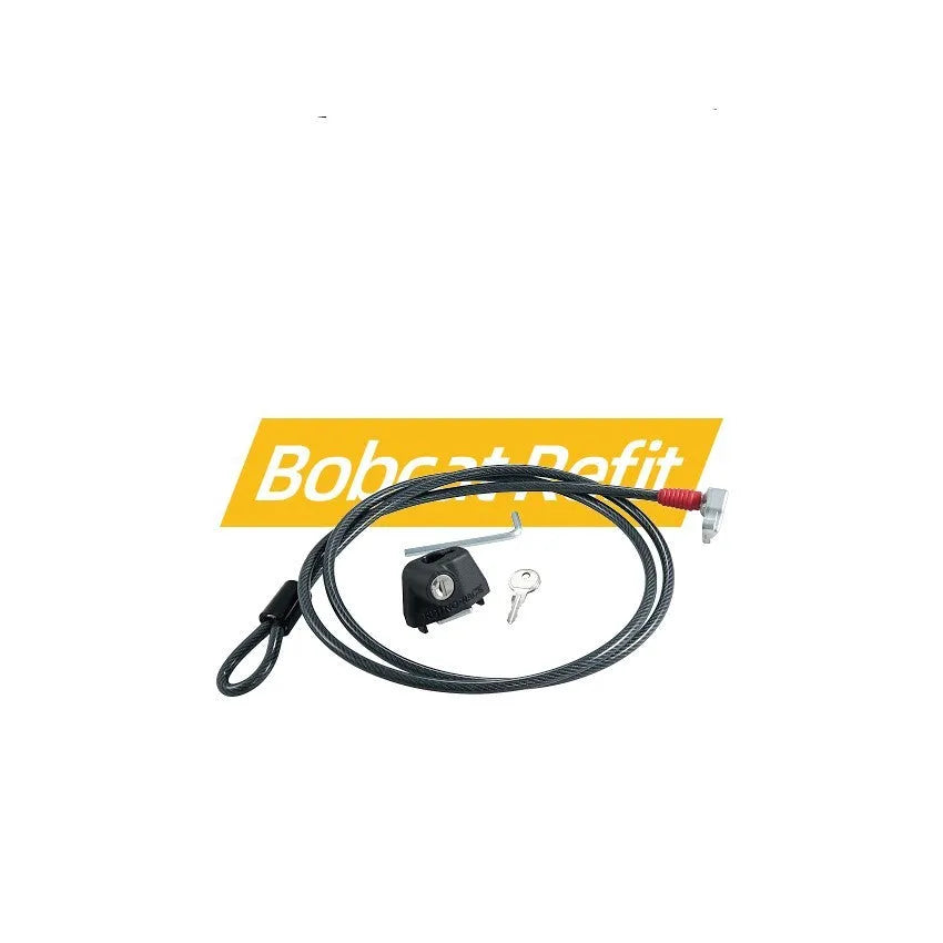 Plastic sheathed steel cable lock for roof platform security in 1200mm or 600mm lengths