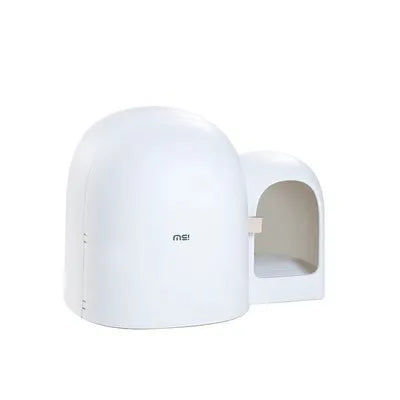 Fully enclosed oversized cat litter box with removable top cover in moss green colour